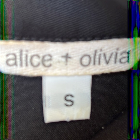 Alice + Olivia Sleeveless Black Fit & Flare Dress W/ Leather Cummerbund Small - Picture 2 of 12